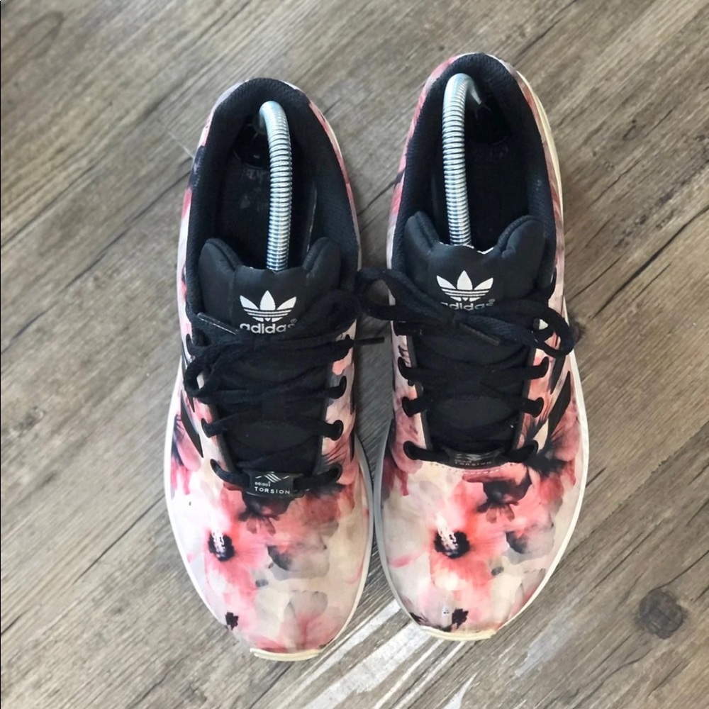 Adidas ZX FLux Torsion floral gym shoes